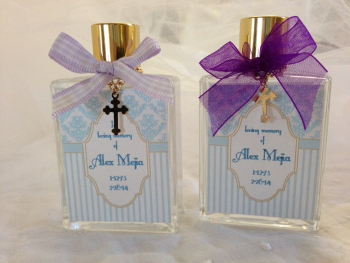 Custom Bottles for Holy Water In Loving Memory Memorial Favor Etsy