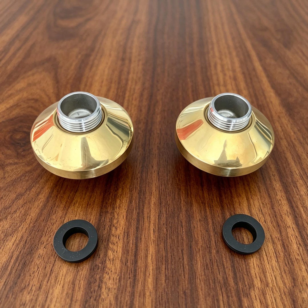 Threaded Shower Offsets Adjustable Shower Offset Connector Set – Stainless Steel, Brass Covers ...