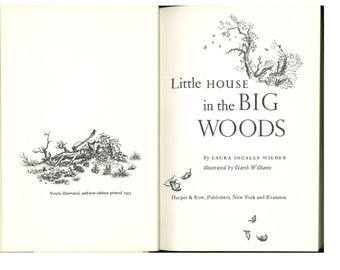 vintage Laura Ingalls Wilder childrens Wisconsin pioneer girl book Little House in the Big Woods