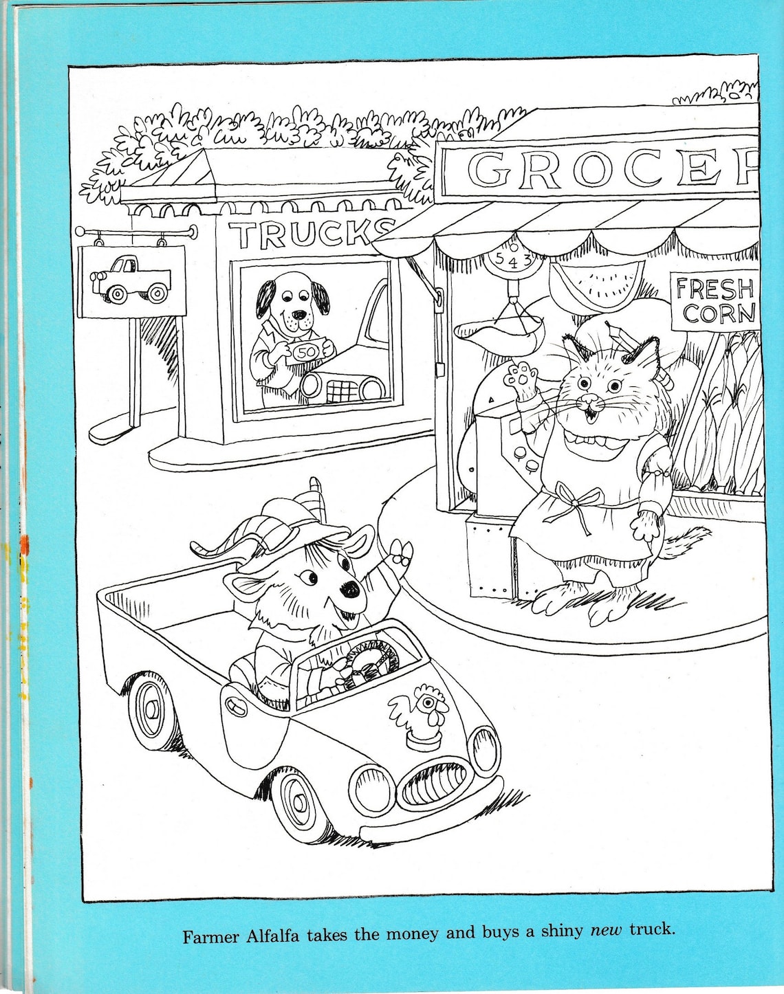Vintage coloring book Richard Scarry Stories to Color with | Etsy