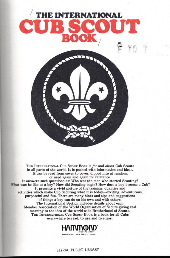 Vintage Kids International Cub Scout Book Boy Scouts Image 0