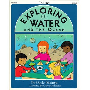 vintage childrens science activity book Exploring Water and the Ocean, homeschool hands on learning activities