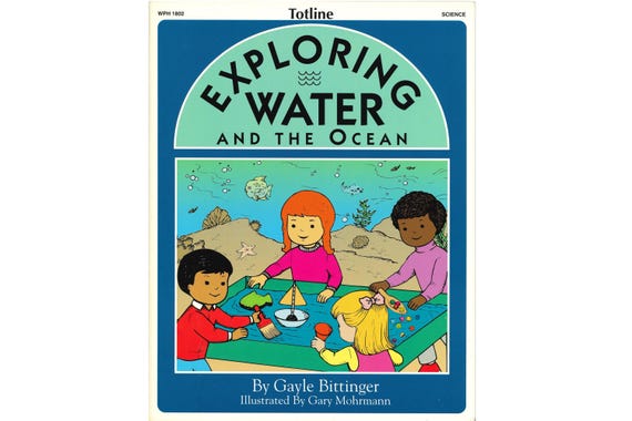 vintage childrens science activity book Exploring Water and the Ocean, homeschool hands on learning activities