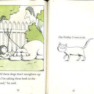 vintage childrens easy reader fantasy pretend imagination play book On Monday I Was An Alligator image 6