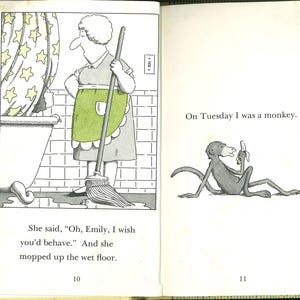 vintage childrens easy reader fantasy pretend imagination play book On Monday I Was An Alligator image 3