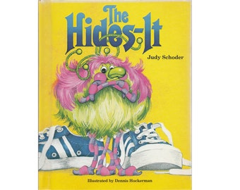 vintage childrens easy reader book The Hides It, stuffed toy monster hide and seek game