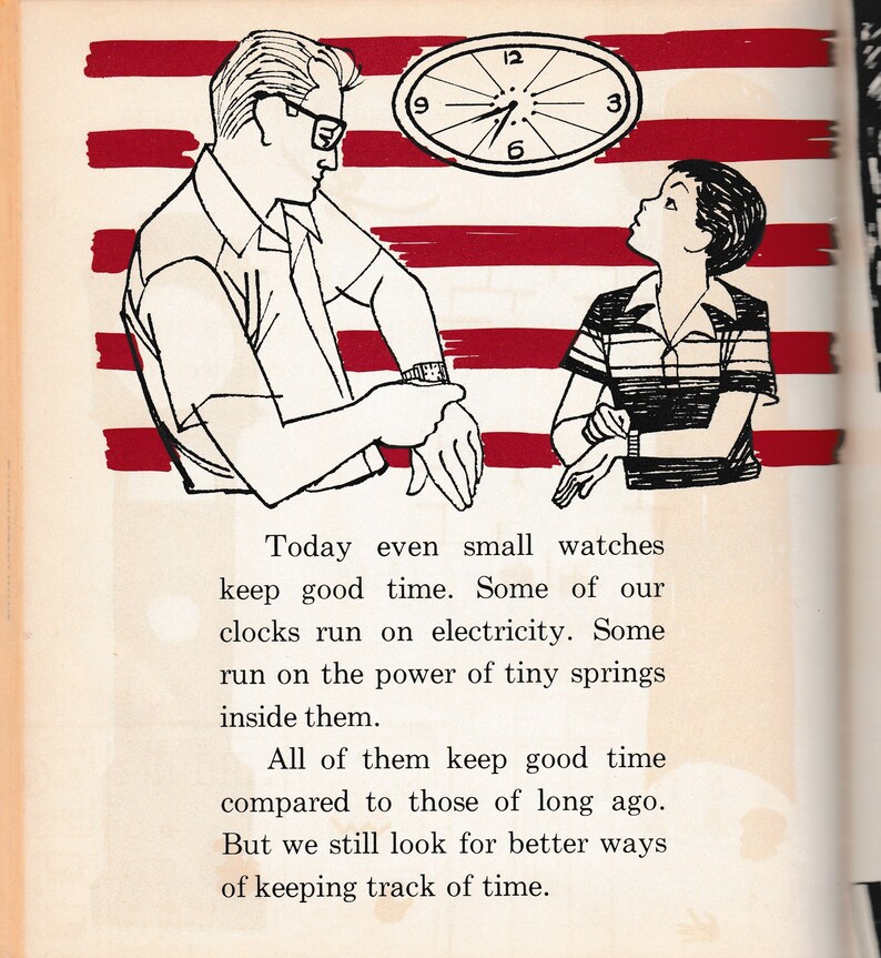 Vintage childrens telling time picture book Time A Book to Etsy