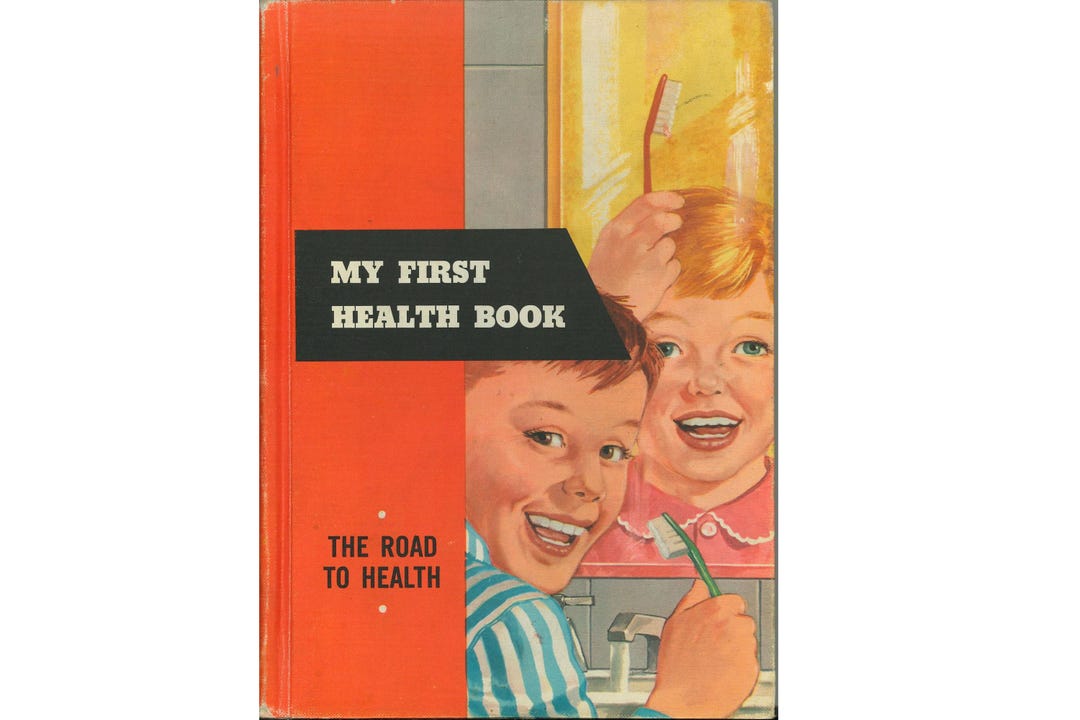 Vintage 1950s School Textbook Reader My First Health Book the Road to Health, Healthy Choices - Etsy