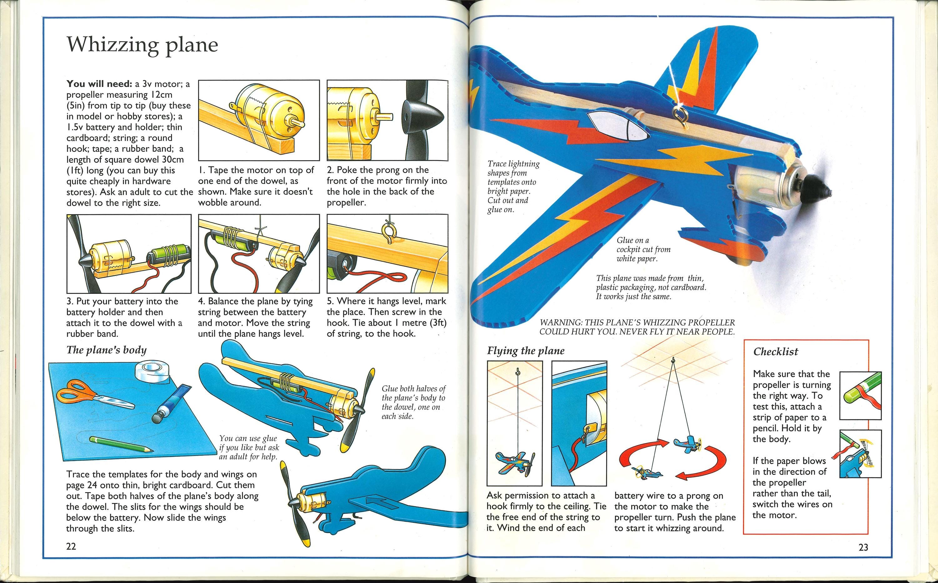Vintage Childrens DIY Physics Science Project Instructions the Usborne Book of Batteries and ...