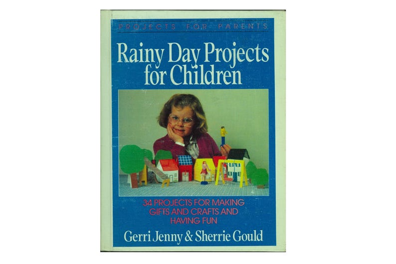 vintage budget friendly children's crafting book Rainy Day Projects for Children, kids DIY crafts image 1