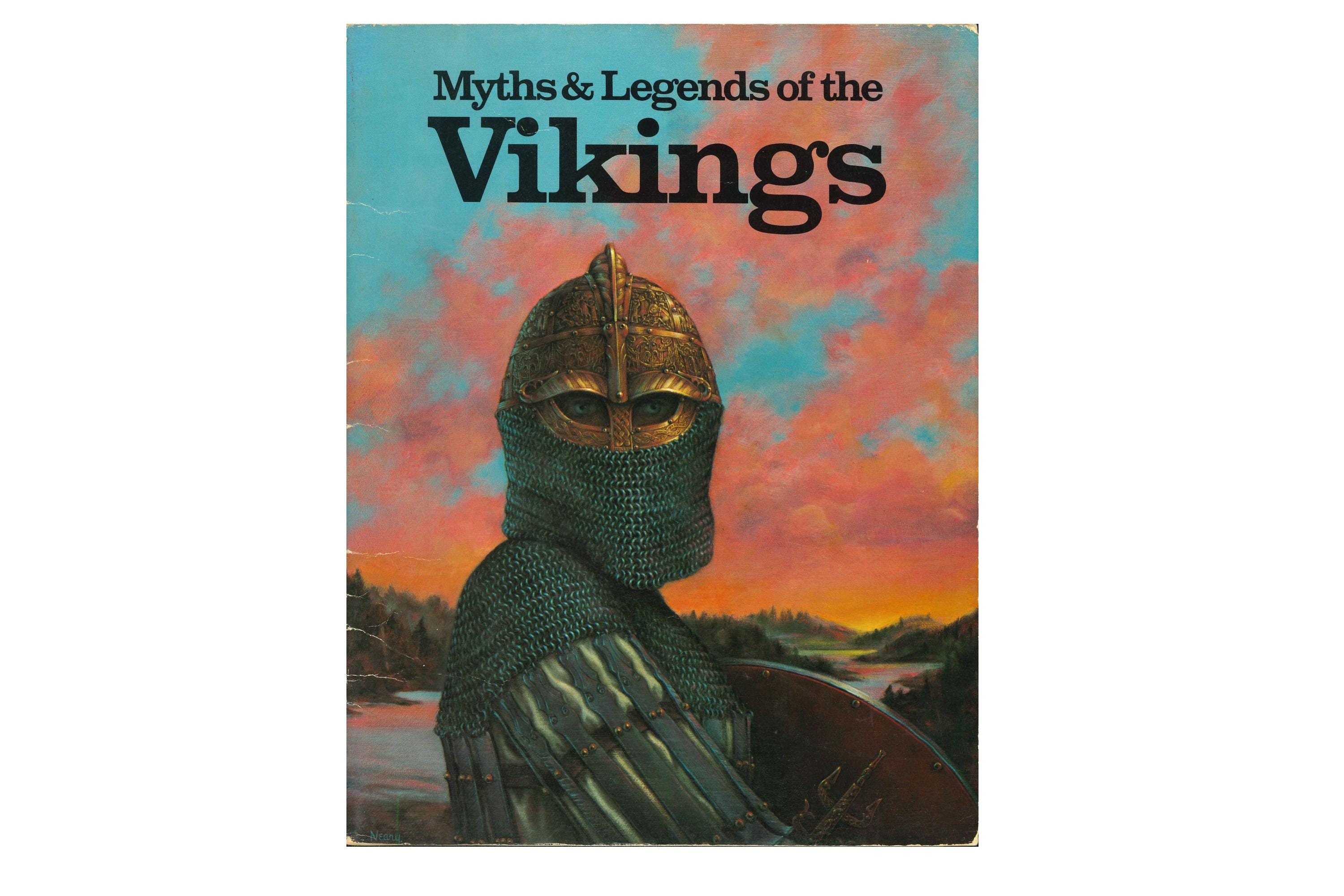 vintage childrens mythology book Myths and Legends of the Vikings, Scandinavian stories, Dark Ages, homeschool book, ancient world history