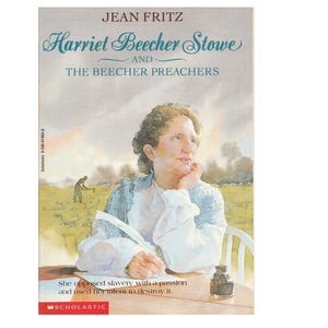 vintage childrens biography book Harriet Beecher Stowe and the Beecher Preachers, American Civil War, Uncle Toms Cabin author, women history