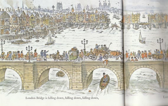 Vintage Peter Spier Childrens British Nursery Rhyme Picture Book