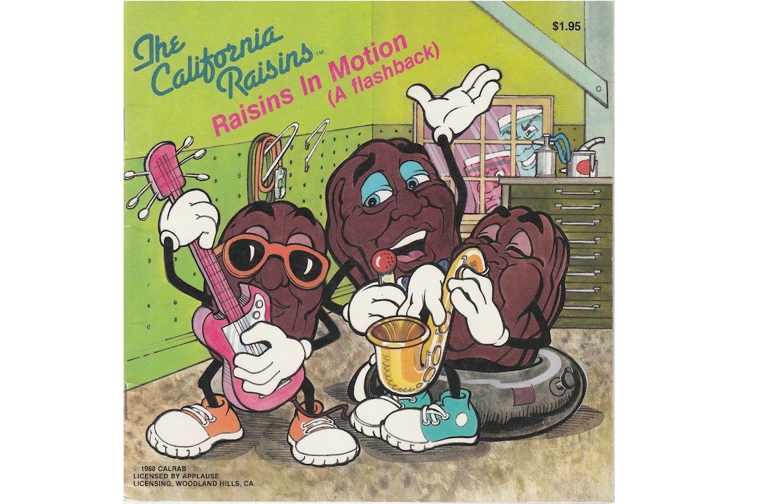 Vintage the California Raisins Childrens Picture Book Raisins in Motion