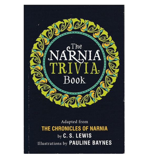 vintage childrens The Chronicles of Narnia quiz book The Narnia Trivia Book, C S Lewis, reading comprehension, homeschool book, literature