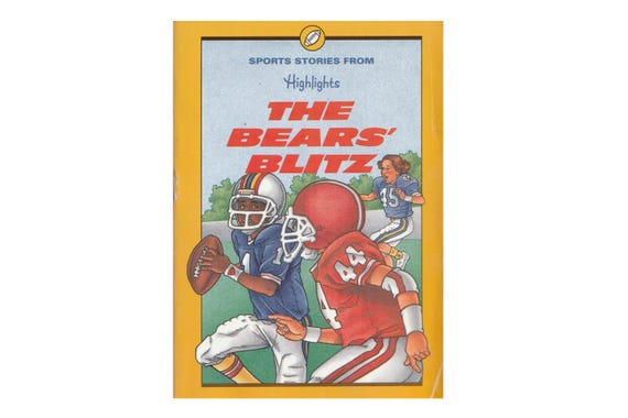vintage Highlights Magazine childrens sports game short stories book The Bears Blitz, team athlete