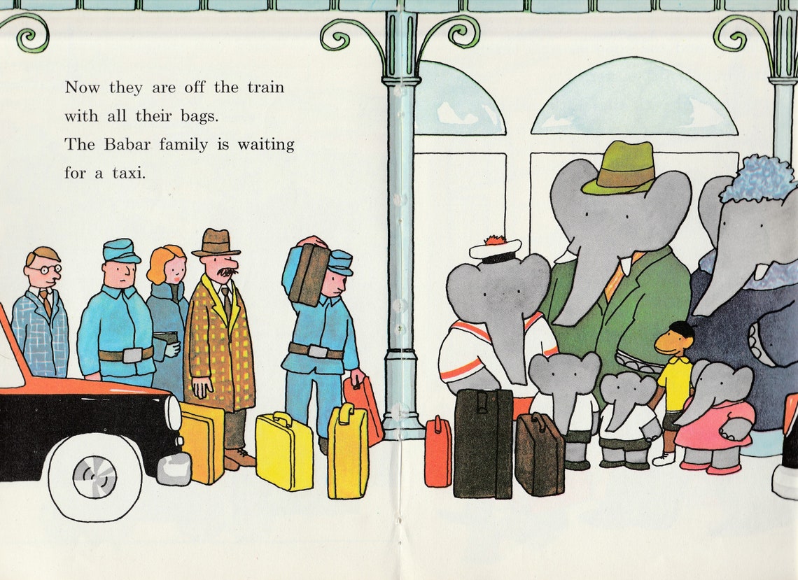Vintage Babar the Elephant Series Childrens Picture Book Babar Etsy UK