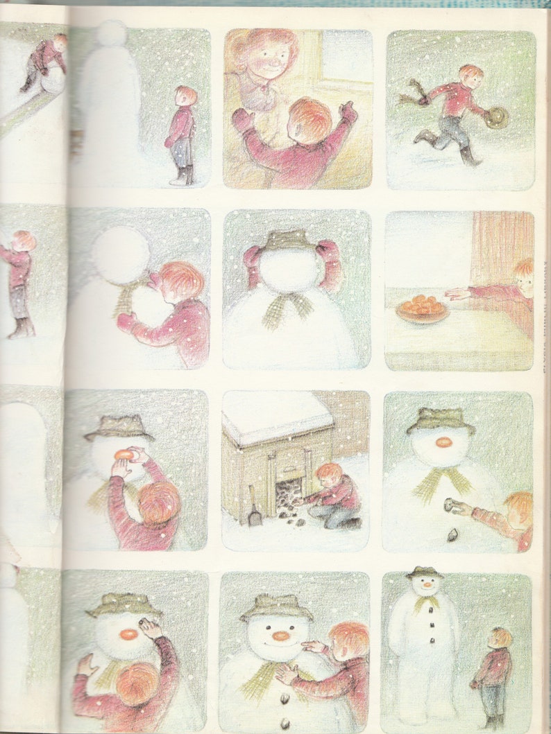 Etoile Des Neiges Pays Merveilleux Paroles Vintage childrens livre dimages sans paroles The Snowman par | Etsy
