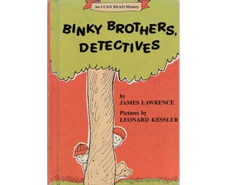vintage childrens easy beginner reader baseball team mystery book Binky Brothers Detectives, James Lawrence