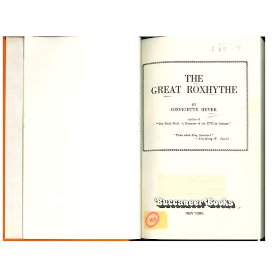 vintage Georgette Heyer Restoration England British historical fiction book The Great Roxhythe