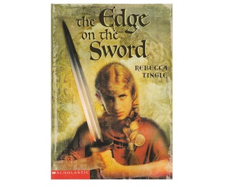 vintage historical fiction childrens book The Edge of the Sword by Rebecca Tingle, Dark Ages, British history, medieval England, Anglo Saxon