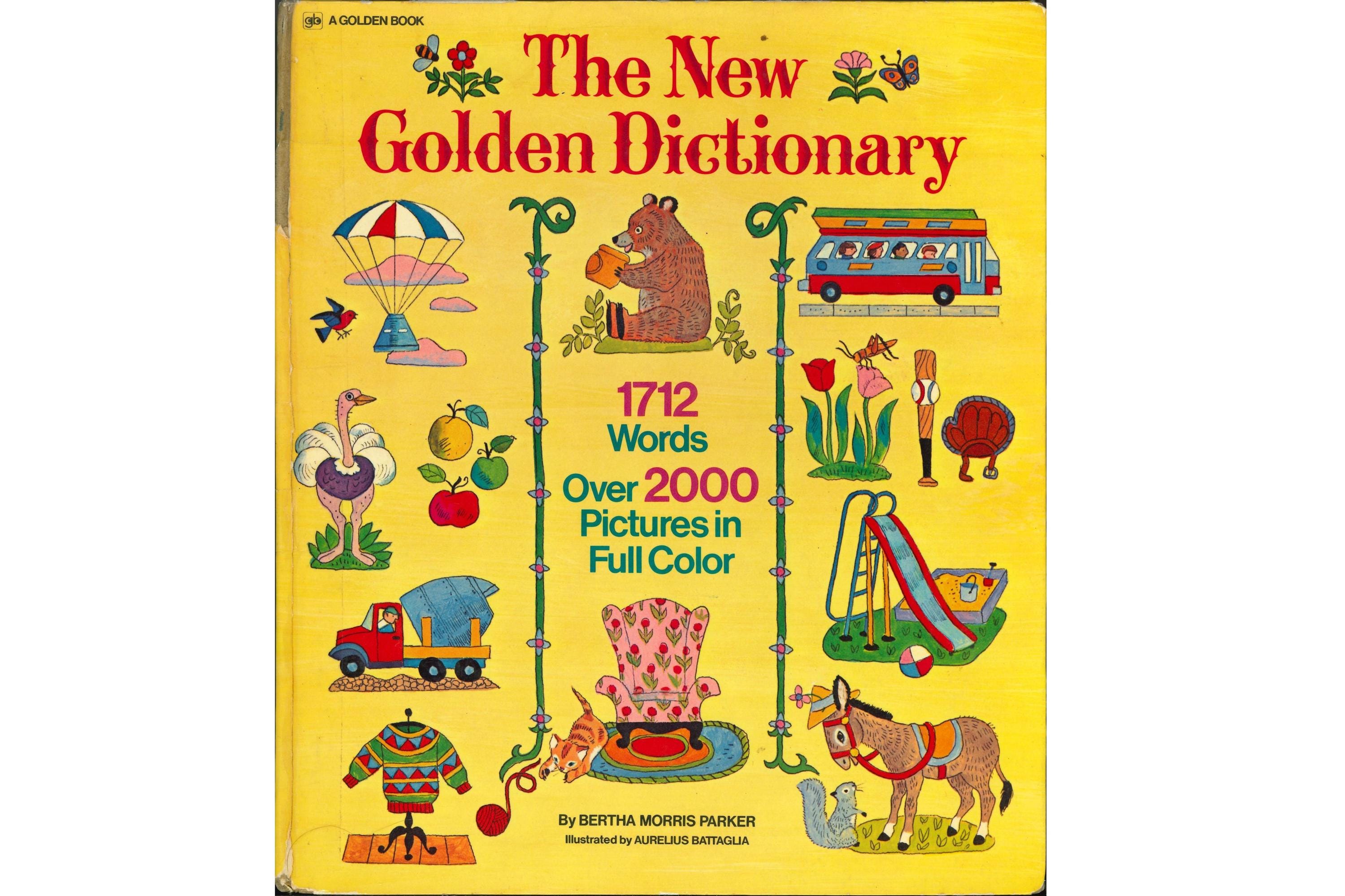 Vintage Childrens Golden Picture Book the New Golden Dictionary 