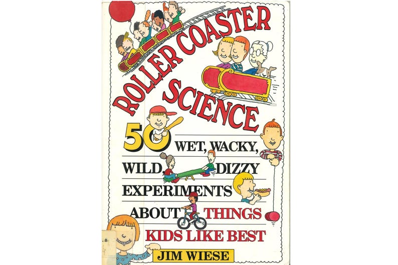 Vintage Childrens Book Roller Coaster Science, Amusement Park Rides ...