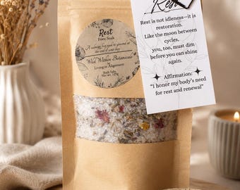 REST Foot Soak | Lavender & Sandalwood Herbal Foot Bath | Relaxation Ritual for Women | Self Care Gift | Spa Soak