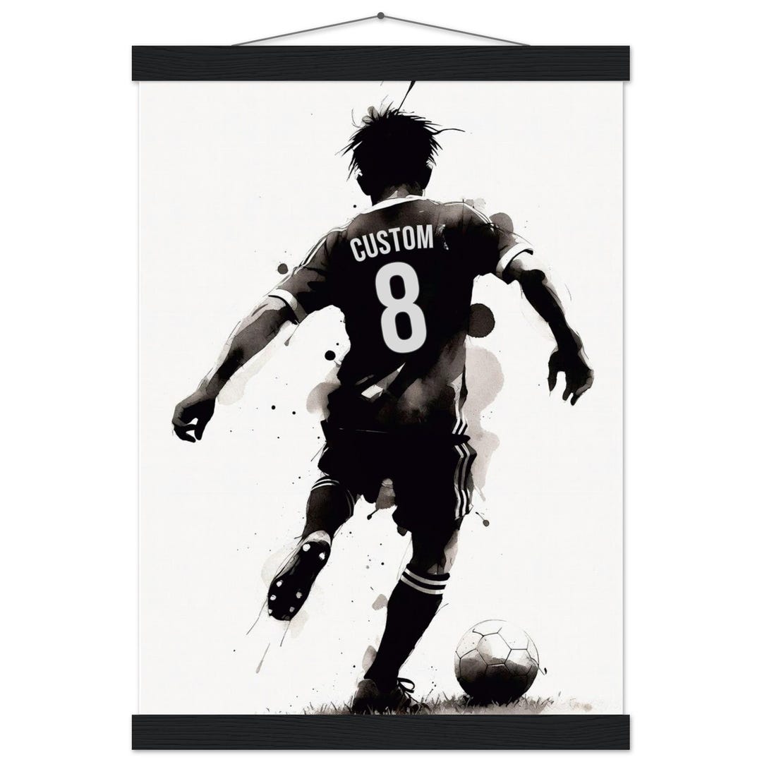 Custom Soccer Player Poster | Personalized Teen Footballer Name ...