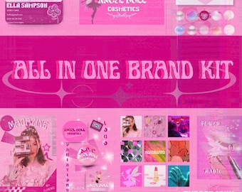 Retro 2000s Pink Beauty Branding Kit | Y2K Cosmetic Brand Kit