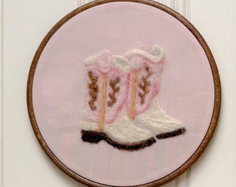 Cowgirl-Stiefel gefilzt Hoop art