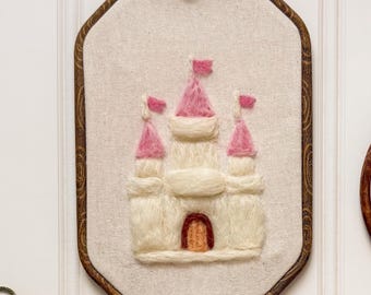 Prinzessin Schloss Filzstickerei