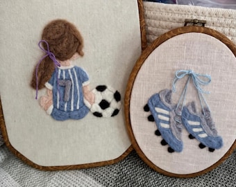 Ensemble de football en feutre aiguilleté personnalisable