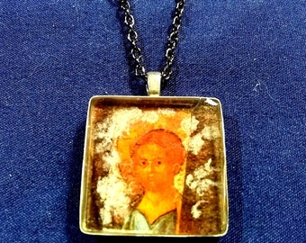 Women Fashion Resin Ceramic Copper Necklace