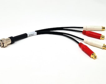 Naim 5 Pin Din To 4 x RCA Phono Socket Lead Tape Cassette Input Output Cable OFC