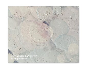 Japanese Winter Abstract Snow Canvas Print