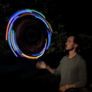 LED Fairy Flowstar | Spinning Tuch | UV aktiv | Leuchtet | Dapo | Spinning Cloth | Flowtoy | Drehtuch | Pizza | Festival | PSYDREAM
