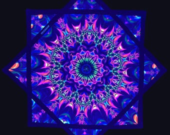 Fairy Flowstar | Spinning Tuch | UV aktiv | Dapo | Spinning Cloth | Flowtoy | Drehtuch | Pizza | Festival | PSYDREAM