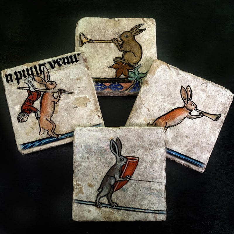 Cork Rabbit Coasters - Etsy