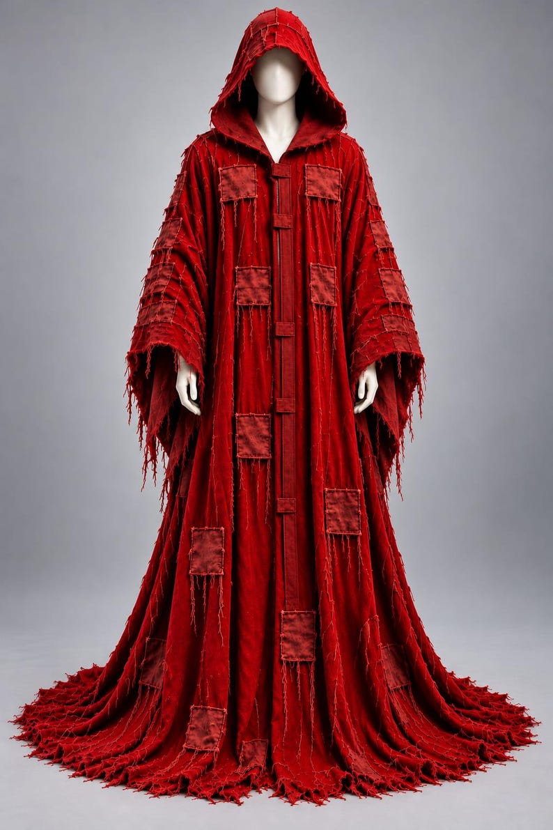 Gothic Hooded Robe for Men and Women | Distressed Wizard Cloak, Dark ...