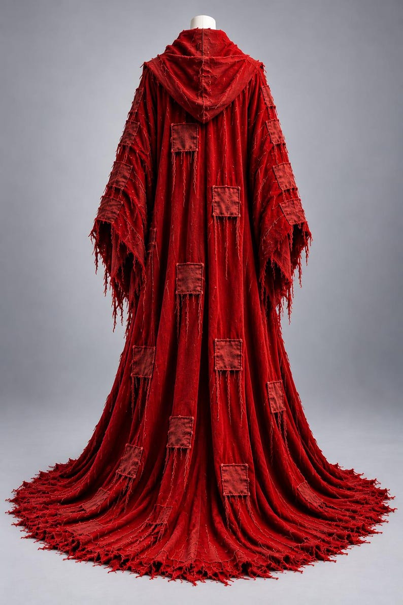 Gothic Hooded Robe for Men and Women | Distressed Wizard Cloak, Dark ...
