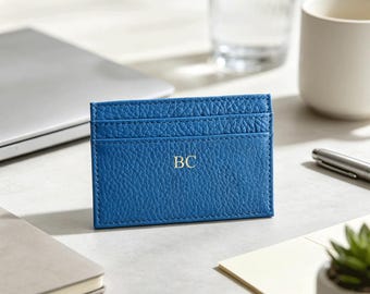 Personalized Double-Sided Card Holder, Slim Coin Purse, Multi Card Wallet, Custom ID Case, PU Leather Card Case, Gift For Her, Wedding Gift