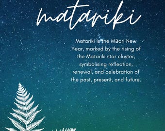 Matariki Maori Nieuwjaar Educatieve sjabloon