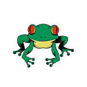 Frog Sticker Gift For Nature Lover Tree Frog Decal Cute Animal Art Present For Friend Unique Aesthetic Item For Her Design Idea Creative