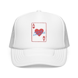 Gorra de camionero "Amor propio" bordada, gorra Ace, gorra femenina de confianza, gorra ajustable con cierre a presión de espuma, regalo de cumpleaños significativo, estilo positivo.