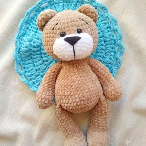 Crochet Teddy Bear Pattern PDF, Amigurumi Bear Tutorial, English German PDF, Cute Bear Crochet Pattern, Plush Toy Pattern