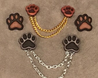 Collar Pins: Dog Paws - Three Options