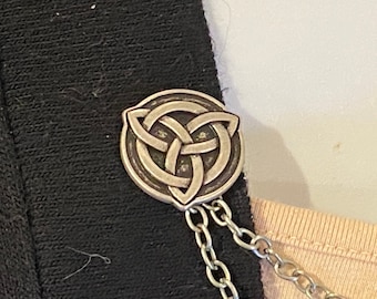 Sweater Clips: Celtic Knot in Pewter, Copper or Bronze
