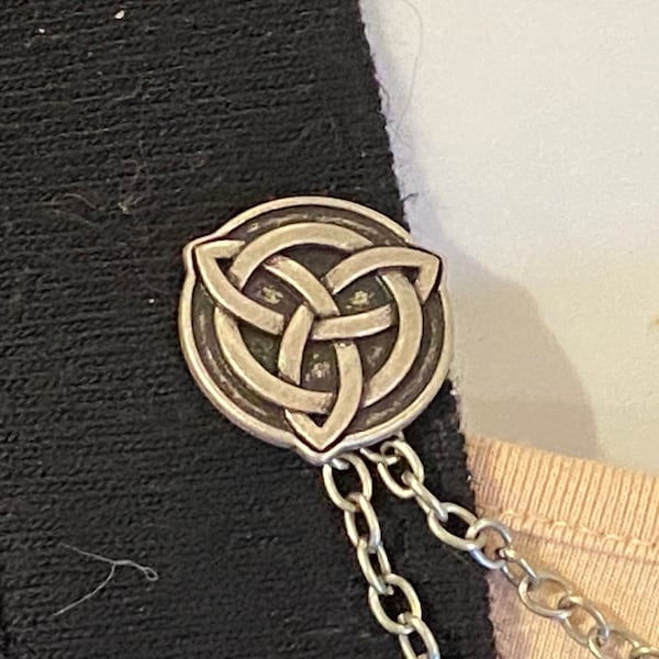 Sweater Clips: Celtic Knot in Pewter, Copper or Bronze