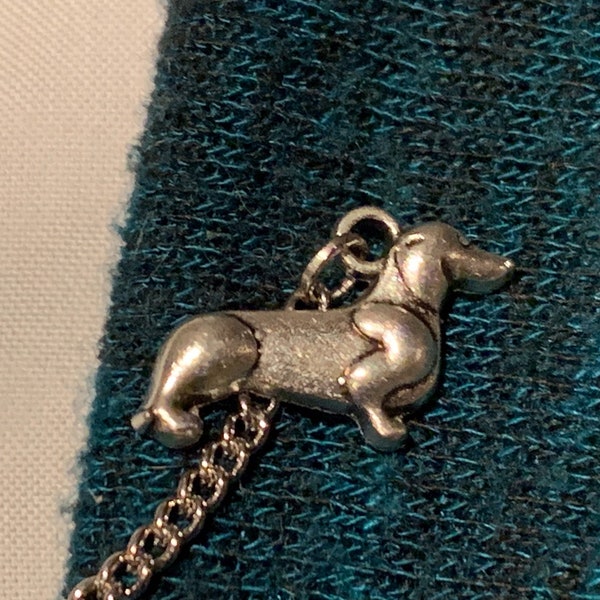 Collar Pins: Dachshunds in Silver, Dog, Doxie, Doxies, Weenie Dog, Dogs, Puppies